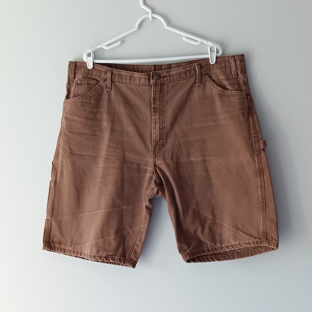 Dickies 100% Cotton Relaxed Fit Men's Casual Shorts Brown Size 42 Waist